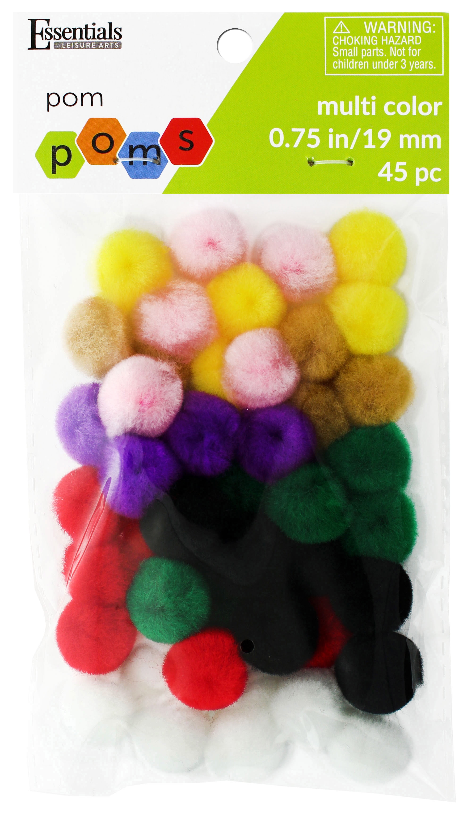 Winter Self-Adhesive Glitter Pom Poms (Pack of 150) Christmas Craft Supplies