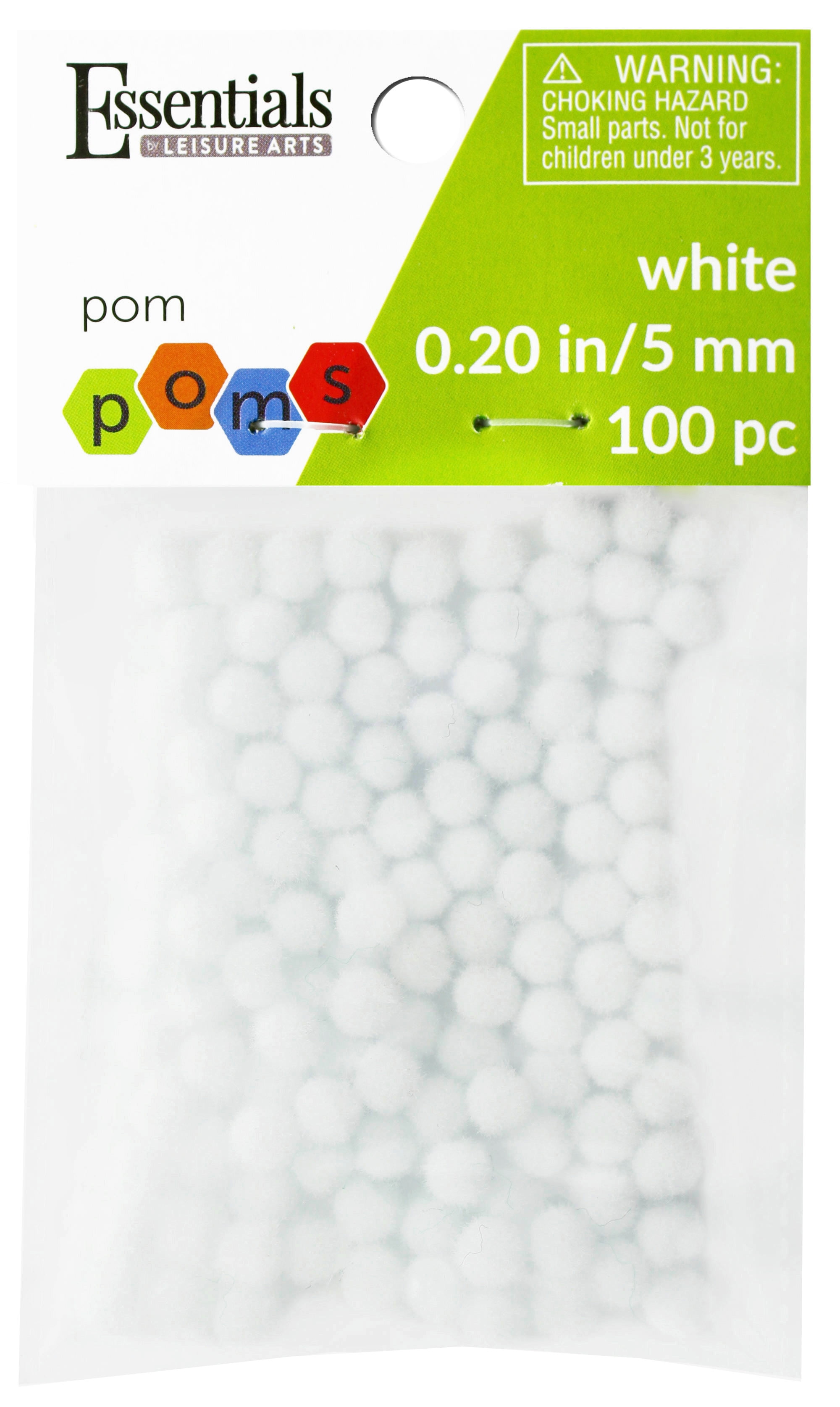 Chasse Plastic Pom Poms White Streamer Size: 3/4W X 6L