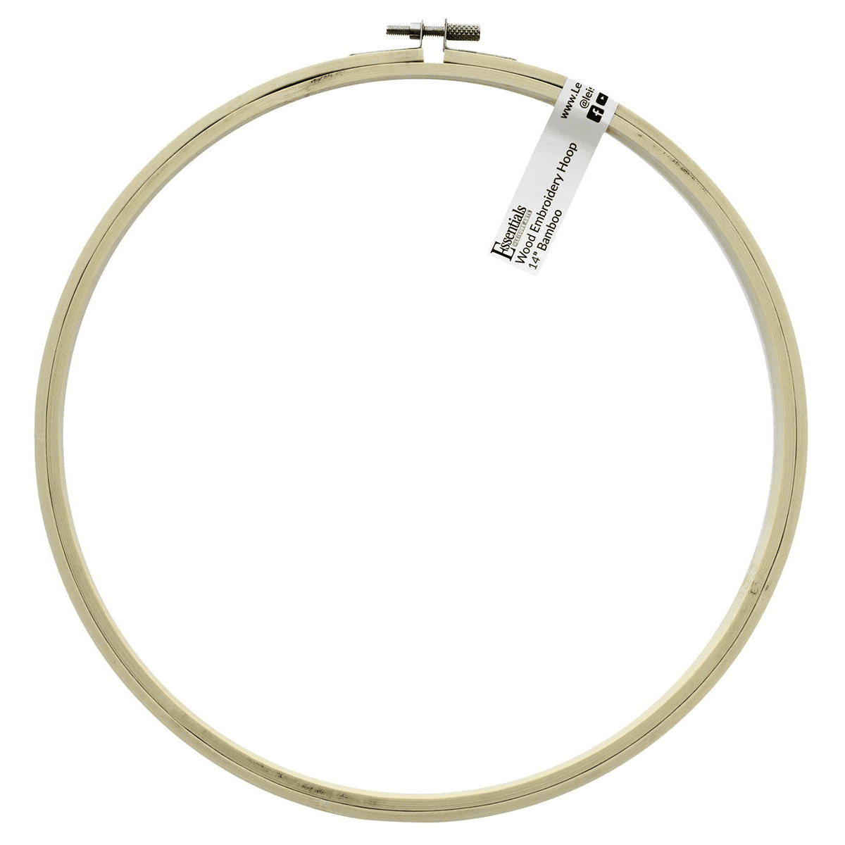 Essentials by Leisure Arts Wood Embroidery Hoop 14 in. Bamboo
