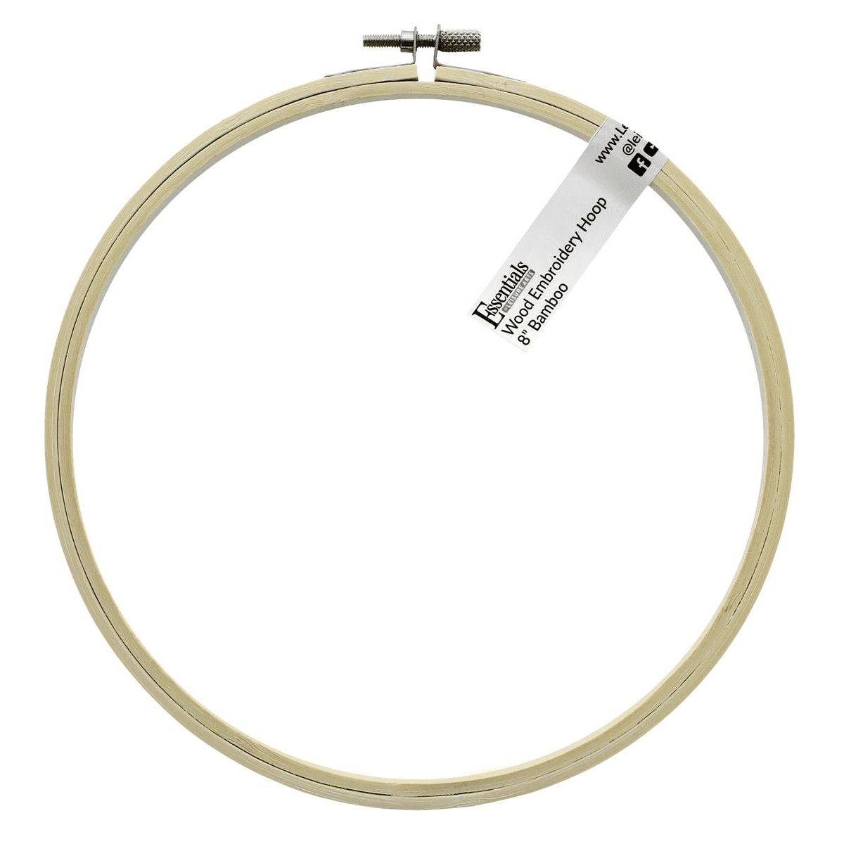 Essentials by Leisure Arts Wood Embroidery Hoop 8" Bamboo wooden