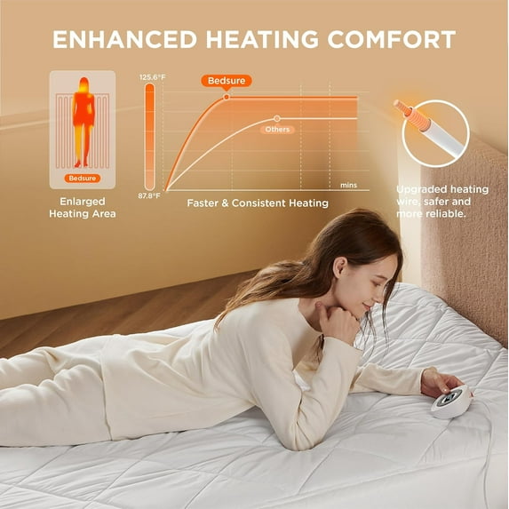 Essentials Mattress Pad - Twin XL, White - Brushed