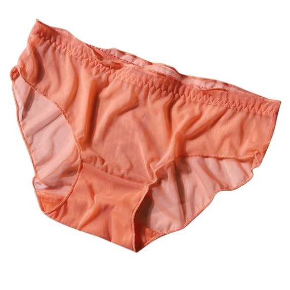 Mens Womens Underwear Panties for Mesh Transparent Breathable Lace Cotton Crotch Low Waist Panties Cool Breathable Panties with Full-Coverage