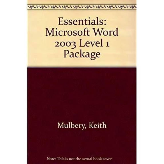 Essentials: Microsoft Word 2003 Level 1 Package