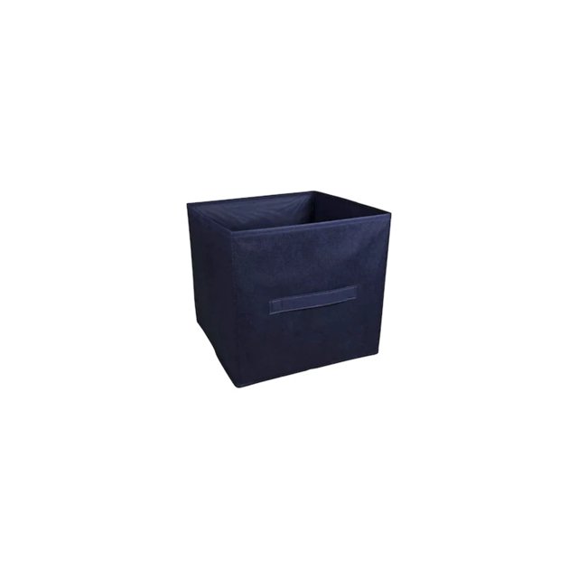 Essentials Navy Blue Square Bin Collapsible Storage Containers with