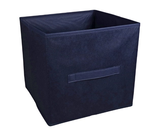 Essentials Navy Blue Collapsible Storage Containers with Pull Handle