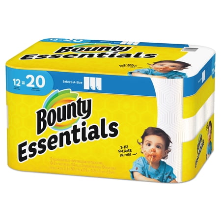 Essentials Select-A-Size Kitchen Roll Paper Towels, 2-Ply, 104 Sheets/roll, 12 Rolls/carton | Bundle of 5