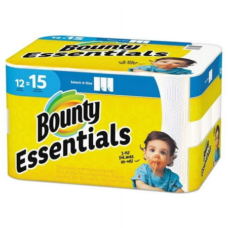Essentials Select-A-Size Kitchen Roll Paper Towels, 2-Ply, 78 Sheets/roll, 12 Rolls/carton | Bundle of 2 Cartons