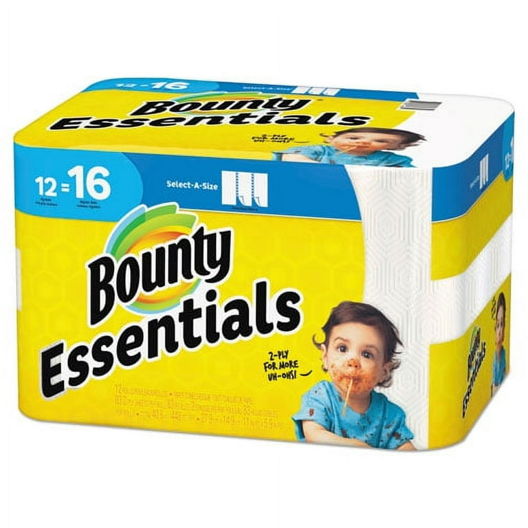 Essentials Select-A-Size Kitchen Roll Paper Towels, 2-Ply, 83 Sheets/Roll, 12 Rolls/Carton Essentials Select-A-Size Kitchen Roll Paper Towels, 2-Ply, 83 Sheets/Roll, 12 Rolls/Carton