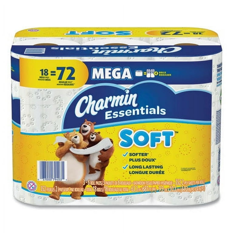 Essentials Soft Bathroom Tissue, Septic Safe, 2-Ply, White, 352 Sheets/Roll, 30 Rolls/Carton Essentials Soft Bathroom Tissue, Septic Safe, 2-Ply, White, 352 Sheets/Roll, 30 Rolls/Carton