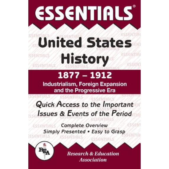 Pre-Owned United States History: 1877 to 1912 Essentials (Paperback) 0878917152 9780878917150