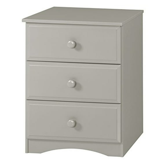 Essentials Three Drawer Narrow Chest-Color:Gray,Finish:Gray,Material:Solid Wood,Style:Contemperary