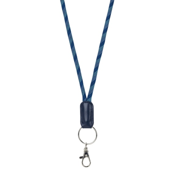 Essentials Unisex Adult Blue Cord Lanyard, hook and keyring, 19" long