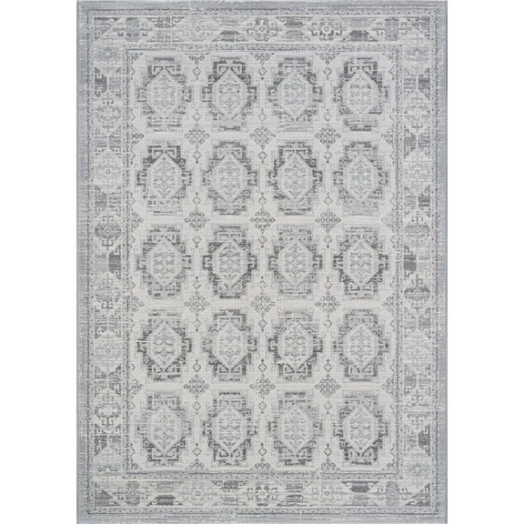 Essentials Whispers Ivory Gray and Beige Olefin Area Rug