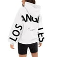 thumbnail image 1 of Essentials Women's Hoodie Fashion Letter Print Long Sleeve Hooded With Pocket Athletic Pullover Sweatshirt White, 1 of 4