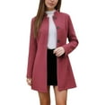 thumbnail image 1 of Essentials Women's Jacket Elegant Stand Collar Singel Wool Solid Trendy Outwears 2025 Red, 1 of 4