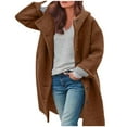 thumbnail image 1 of Essentials Women's Jacket Solid Wool Coat Fashion Long Sleeve Lapel Singel Breasted Trench With Pocket Outwear Jacket, 1 of 6