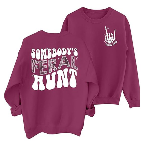 Essentials Women's Sweatshirts Long Sleeve Crewneck Casual Letter Print Pullover Hoodies Tops Hot Pink