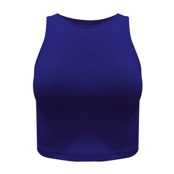 Essentials Womens Camisole Tank Tops High Neck Racerback Cropped Cute Teen Girls Halter Neck Crop Vest Cute Cami Undershirt