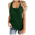 thumbnail image 1 of Essentials Womens Camisole Tank Tops Solid Half Button U Neckline Ribbed Knitted Cute Cami Undershirt, 1 of 7
