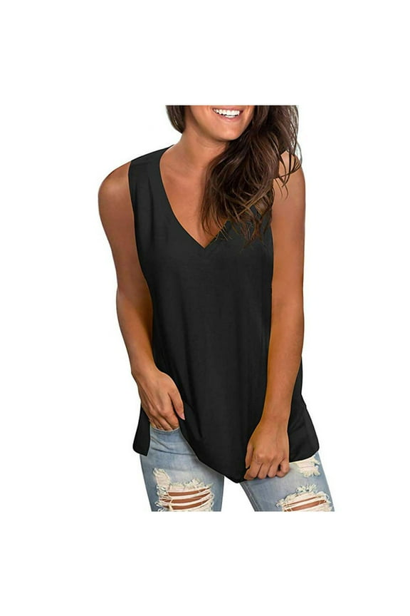 Essentials Womens Camisole Tank Tops Solid V Neck Vest Tunic Blouse Summer Basic Slim Cute Tops 2025