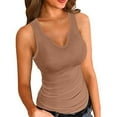thumbnail image 1 of Essentials Womens Tank Tops Camisole Ribbed V V Neck Solid Color Workout Cami Top, 1 of 3