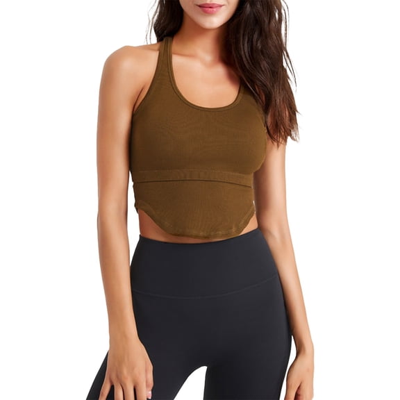 Essentials Womens Tank Tops Camisole Sports Running Fitness Solid Racerback Summer Y2K Going Out Basic Cami Shirt
