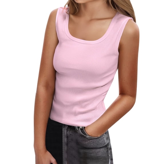 Essentials Womens Tank Tops Camisole Square Neck Shirt For Ideal For Comfortable Slim Fit Basic Casual Summer Cami Top