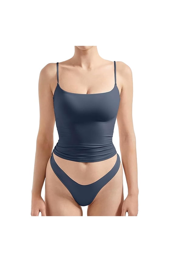 Essentials Womens Tank Tops Camisole Square Neck Shirt Summer Sleeveless Casual Shirts