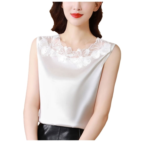 Essentials Womens Tank Tops Camisole V Neck Net Yarn Short Sleeved T Shirt Fashion Lace Feeling Satin With A Coat Y2K Cami Undershirts