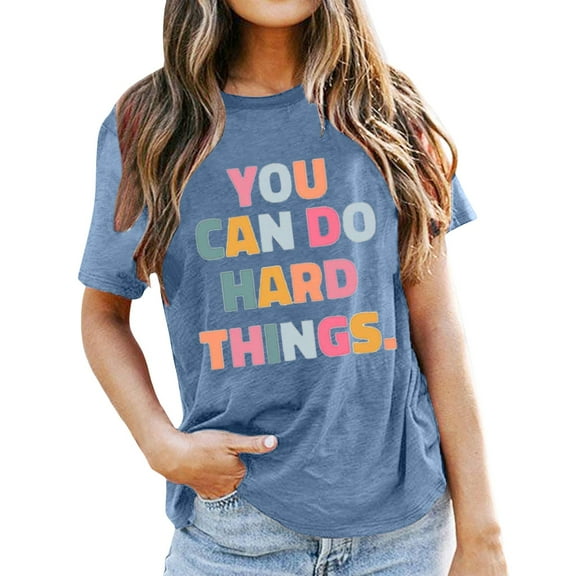 Essentials Womens Tees Tops Basic Shirts School Season Teacher's Day Versatile Letter Printed Fall Fashion Y2K Clothes 2025