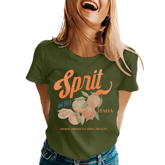 Essentials Womens Tees Tops Basic Shirts Summer Short Sleeve Letter Graphic Crewneck Dressy Casual Clothes