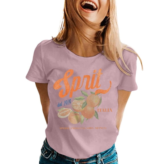 Essentials Womens Tees Tops Basic Shirts Summer Short Sleeve Letter Graphic Crewneck Y2k Clothes