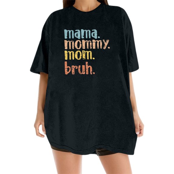 Essentials Womens Tees Tops Basic Shirts Summer Short Sleeve Letter Print Graphic Gift Clothes