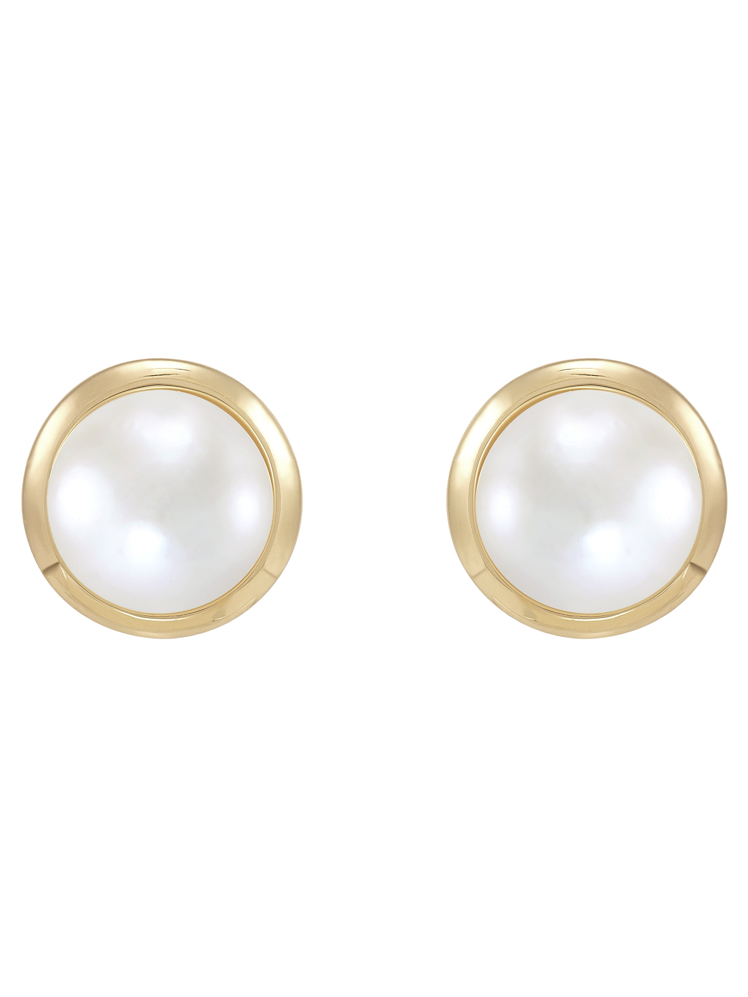 Pearl Hoop Earrings For Women - 14k Gold Plated Dangle With Sterling Silver Post