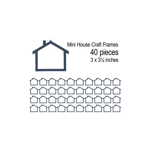 Essentials by Leisure Arts Mini House Craft Frame, Denim Blue, 40pc