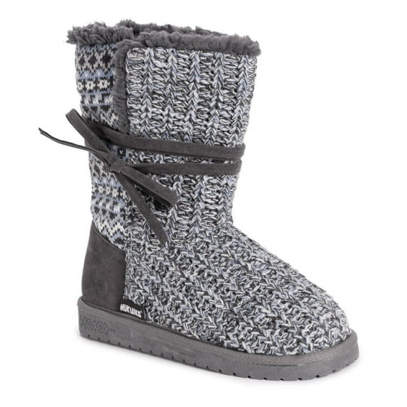 Essentials by MUK LUKS Women's Clementine Boots-Heather Grey 8