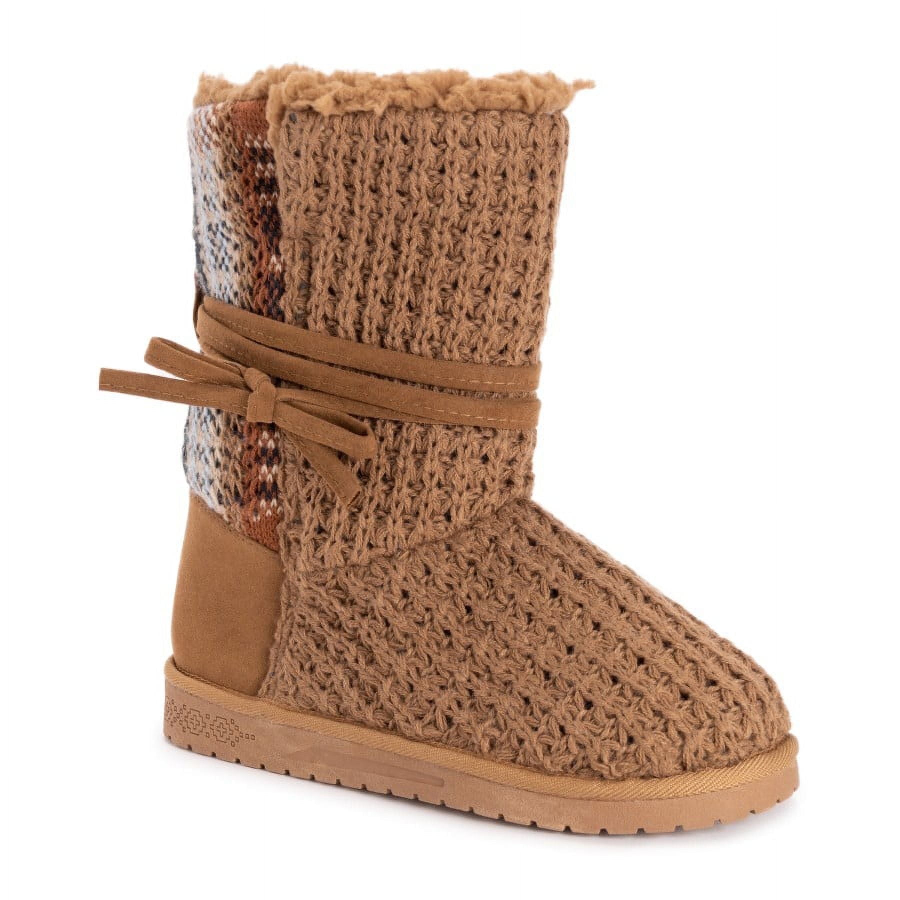 MUK LUKS Women's Clementine Fashion Boots - Cozy Knit Booties With Faux Fur Lining - View #8