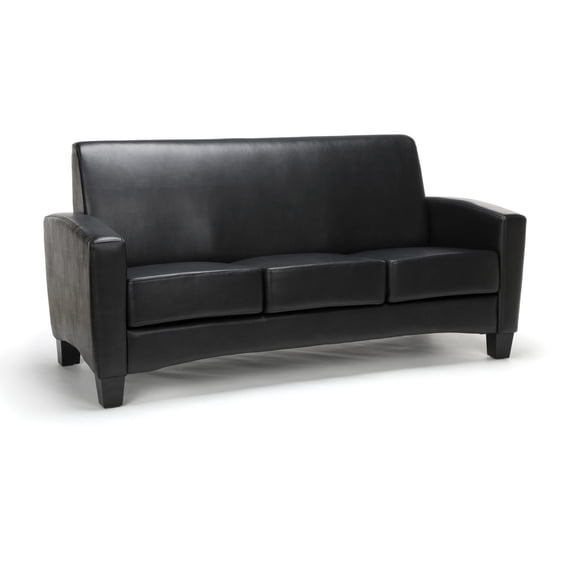 Essentials by OFM ESS-9052 Traditional Reception Waiting Room Sofa, Black