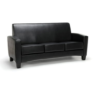 Essentials by OFM ESS-9052 Traditional Reception Waiting Room Sofa, Black