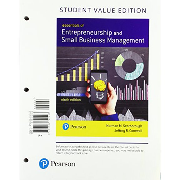 Pre-Owned Essentials of Entrepreneurship and Small Business Management, 9780134742403, 0134742400, Paperback, 9 edition