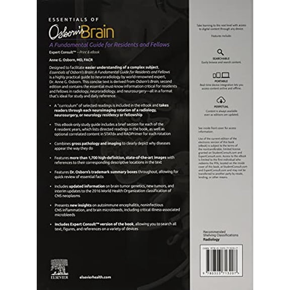 Pre-Owned Essentials of Osborn's Brain: A Fundamental Guide for Residents and Fellows [Hardcover] Osborn MD, Anne G.