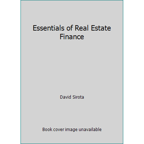 Pre-Owned Essentials of Real Estate Finance (Paperback) 0793127688 9780793127689