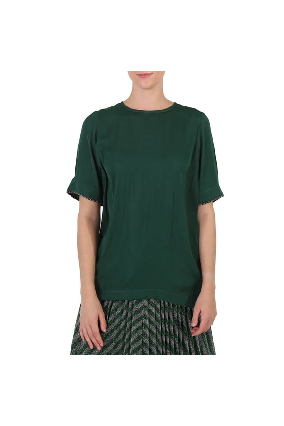 Ladies Green Crewneck T-shirt, BRand Size 34 (US Size 0)