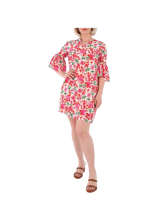 Ladies Pink Sleeved Shirt Dress, Brand Size 34 (US Size 0)