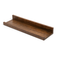 thumbnail image 1 of Essentra Home 17-inch Walnut Finish Wooden Floating Shelves for Wall in Bathroom, Kitchen, Office, Bedroom, Set of 2 - Mounted Picture Ledge and Shelf Display for Decor, Organization, and Essentials, 1 of 7