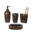 thumbnail image 1 of Essentra Home 4-Piece Bronze Bathroom Accessory Set, Complete Set Includes: Toothbrush Holder, Lotion Dispenser, Tumbler and Soap Dish, 1 of 12