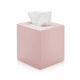 thumbnail image 1 of Essentra Home Blush Pink Square Tissue Box Cover, 1 of 4