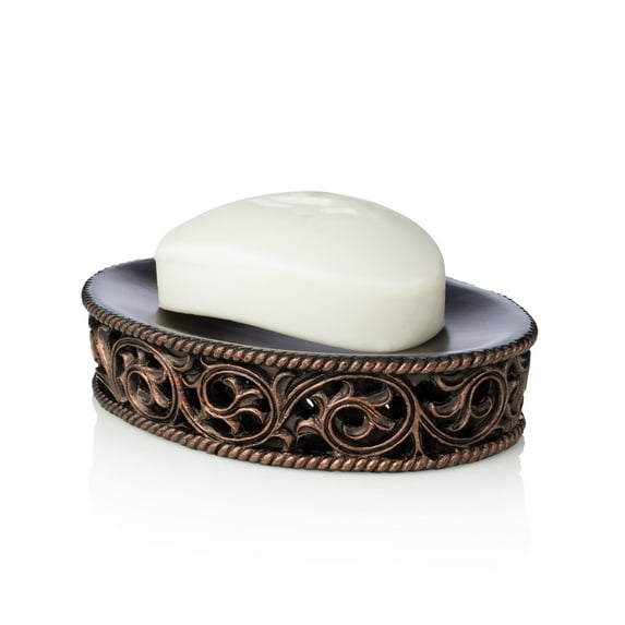 Essentra Home Bronze Soap/Sponge Dish Tray for Bathroom