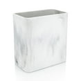 thumbnail image 1 of Essentra Home Marble Rectangular Trash Can for Home Office, Bedroom, Bathroom, Kitchen - 2.4 Gallon, 9 Liter Capacity - Fits in Narrow, Compact Spaces - Stable, Durable Polyresin, 1 of 3