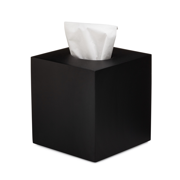 Essentra Home Matte Black Square Tissue Box Cover - Essentra Home - Matte Black Collection